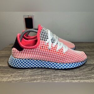 adidas Athletic Shoes - Pink, White, Blue